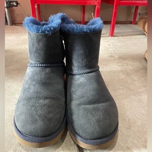 Ugg blue bailey bow boots